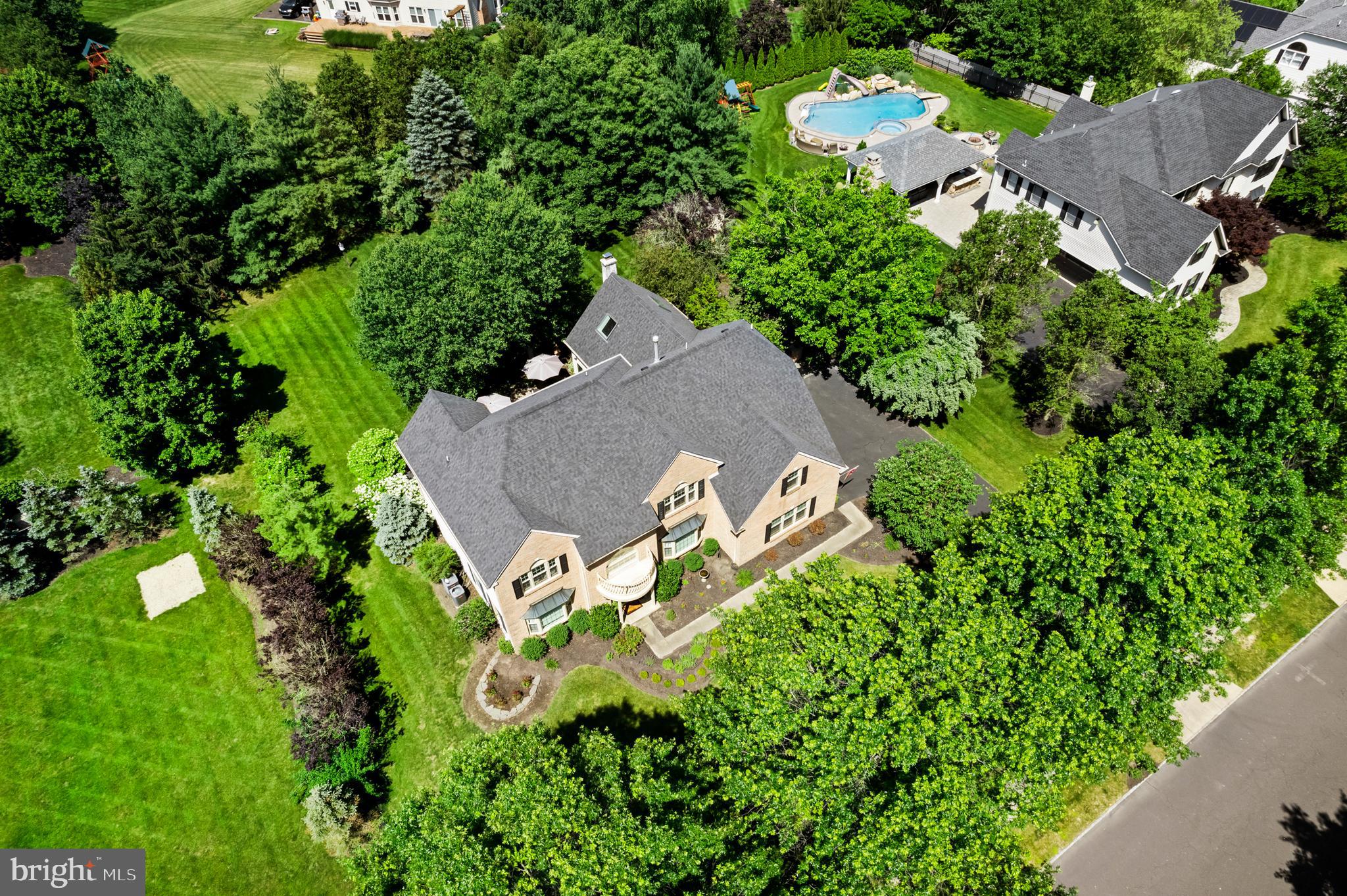 75 Bittersweet Drive Doylestown, PA 18901 - Photo 59 of 65 an aerial view of a house with yard swimming pool and outdoor seating