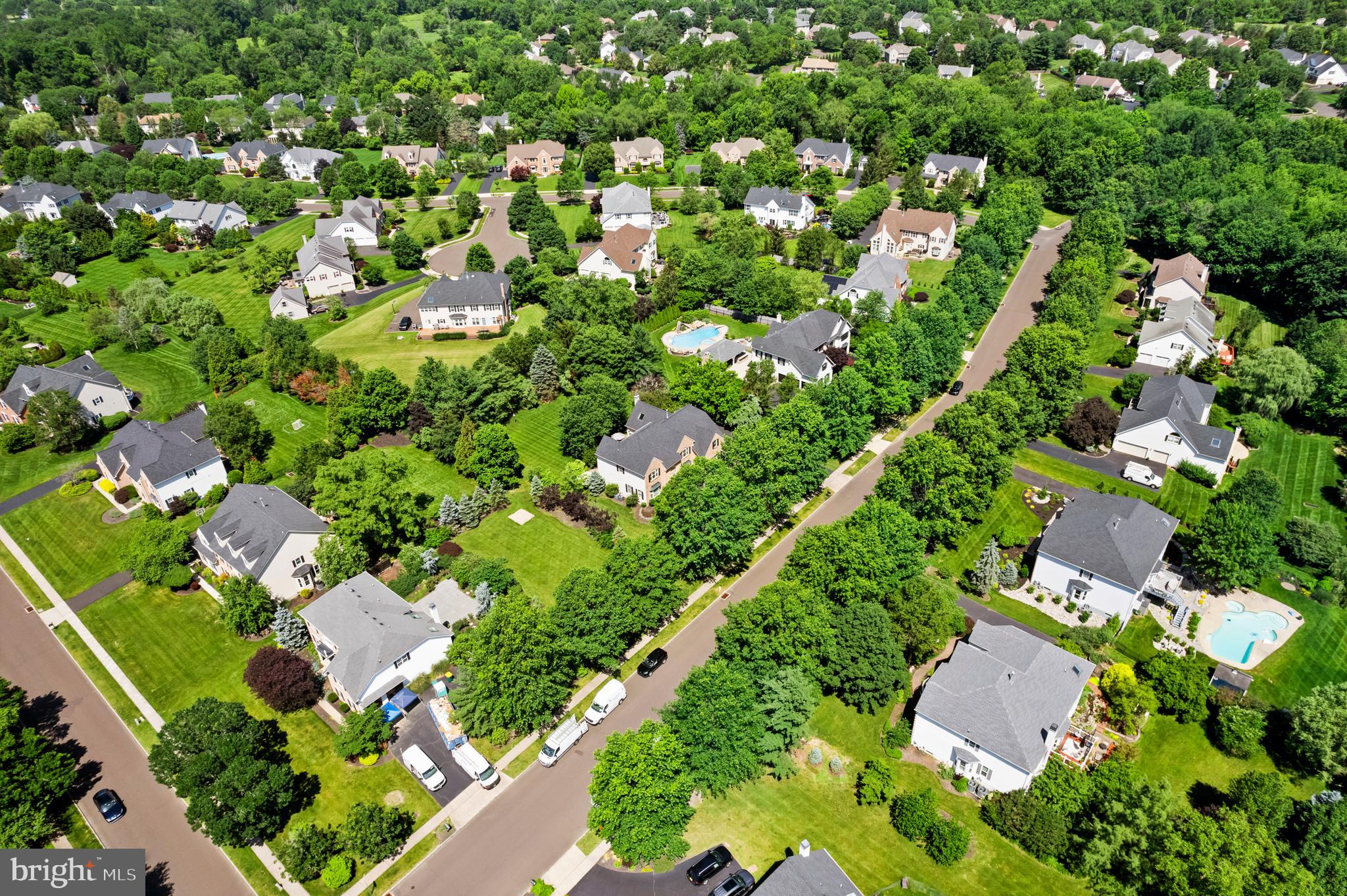 75 Bittersweet Drive Doylestown, PA 18901 - Photo 65 of 65 an aerial view of residential house with outdoor space and trees all around