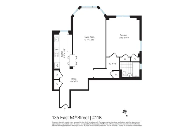$5,500 | 135 East 54th Street, Unit 11K | Midtown East