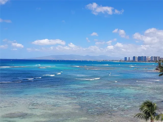 a view of an ocean beach