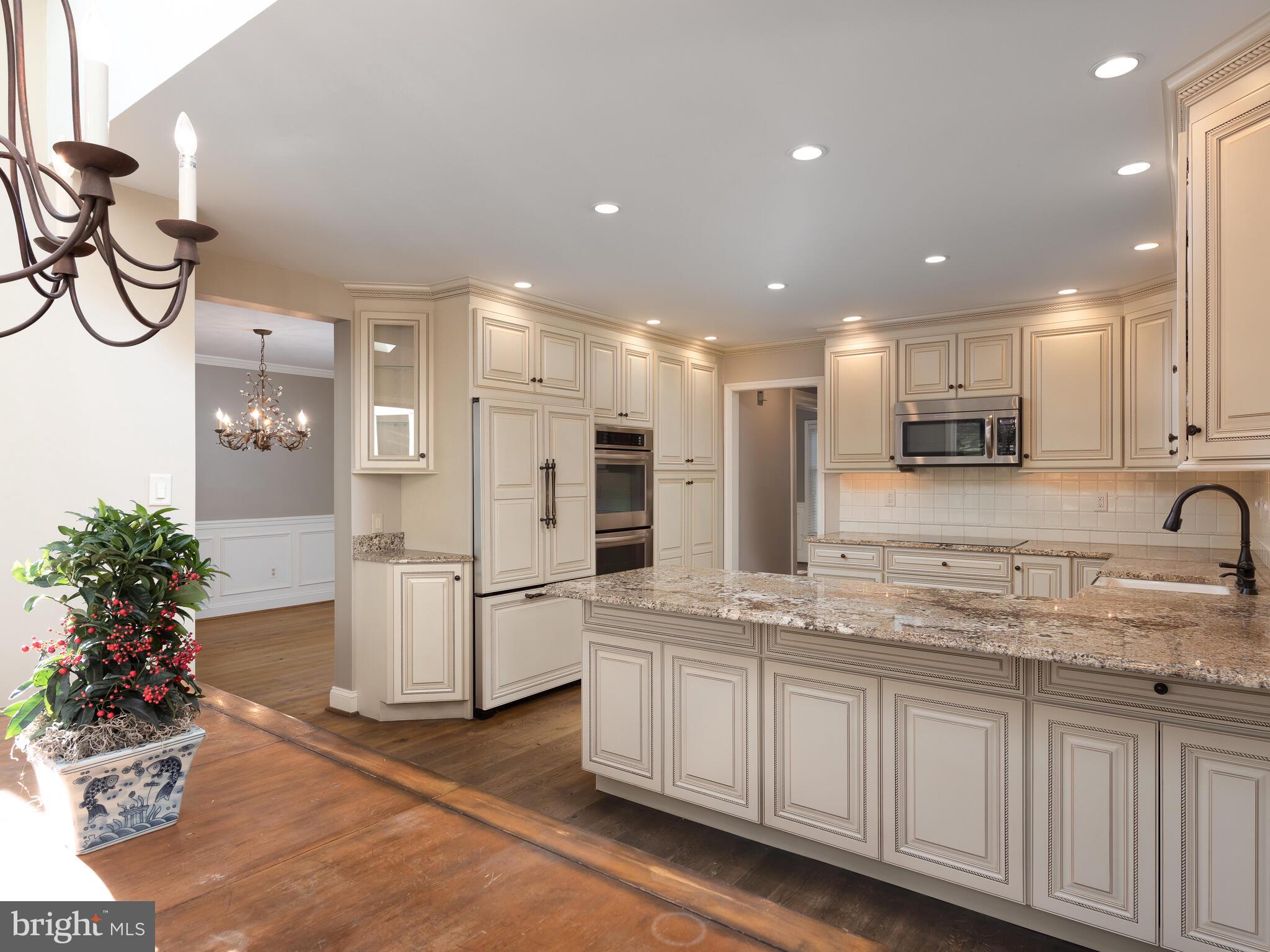 1780 Valley Greene Road Paoli, PA 19301 - Photo 13 of 45 Elegant kitchen with custom glazed cabinetry