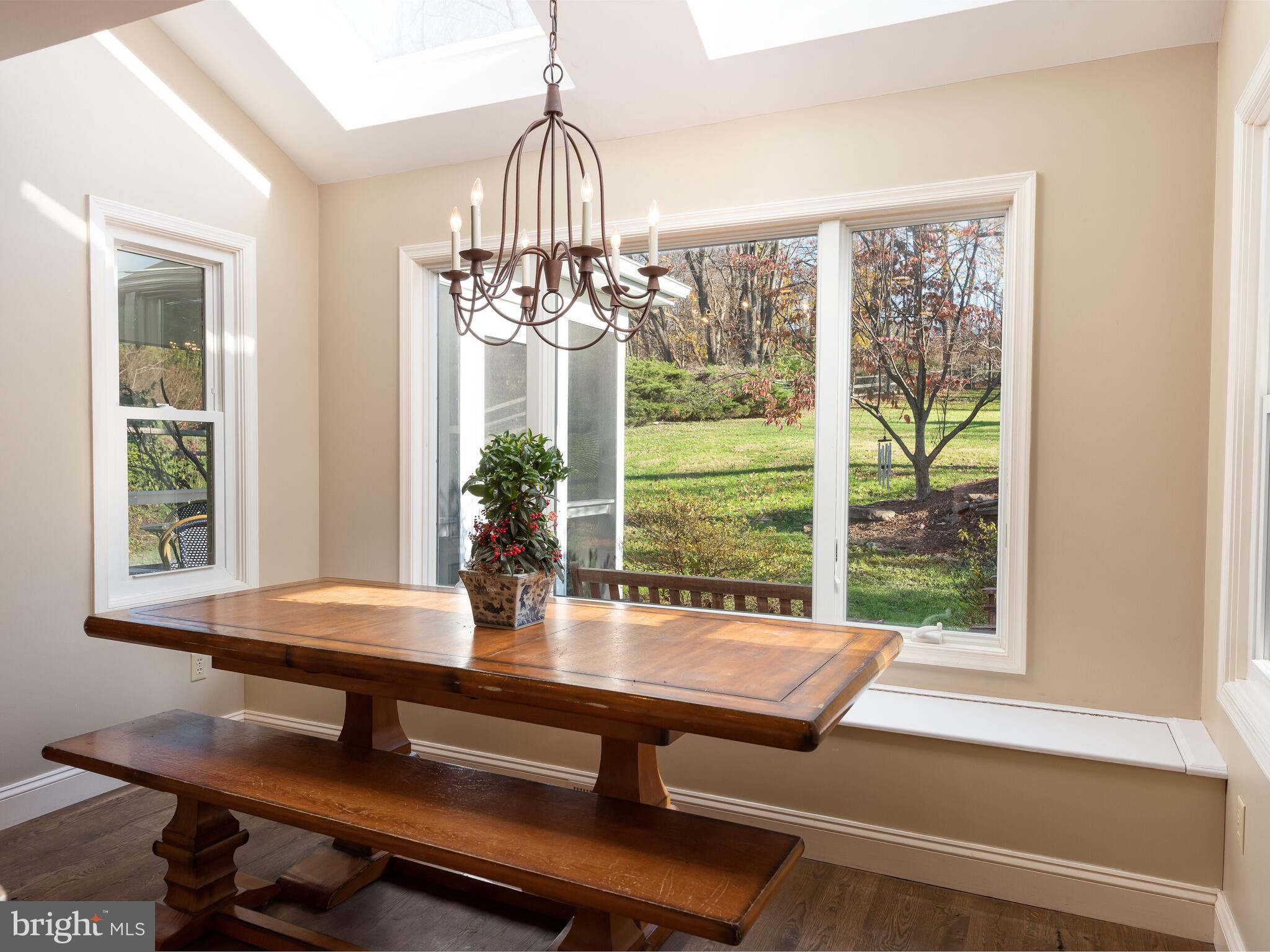 1780 Valley Greene Road Paoli, PA 19301 - Photo 14 of 45 Eat-in kitchen with three exposures of windows