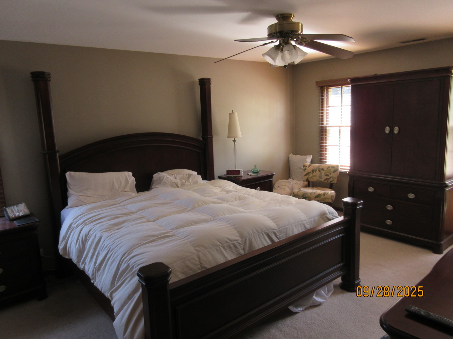 1099 West Jefferson Avenue Naperville, IL 60540 - Photo 18 of 19 a bedroom with a bed and a chandelier