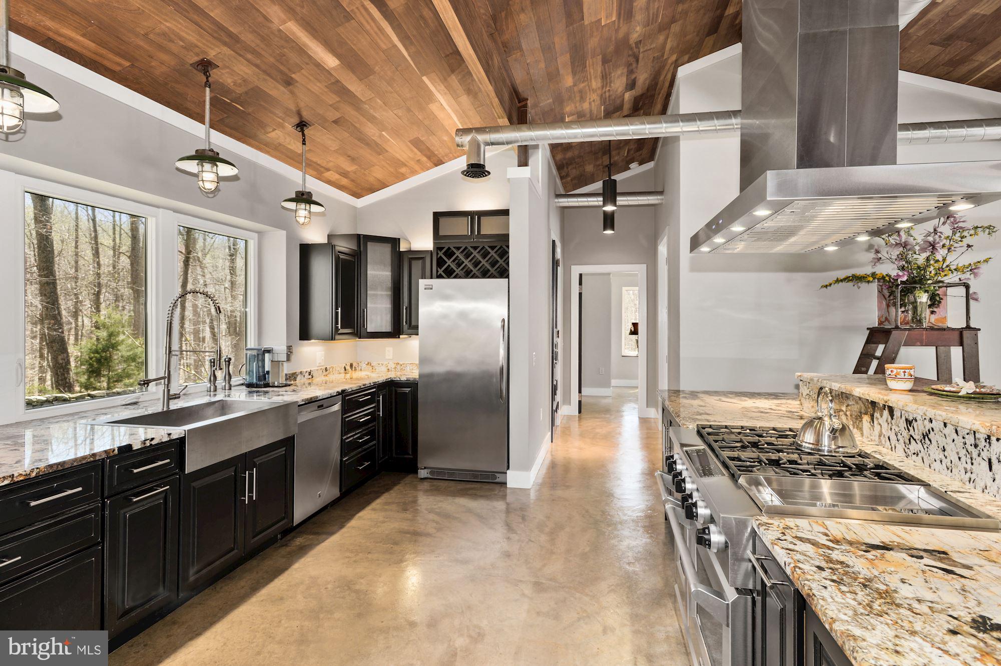 6480 Fireside Place Marshall, VA 20115 - Photo 8 of 36 Stainless farm sink & 6-burner gas range