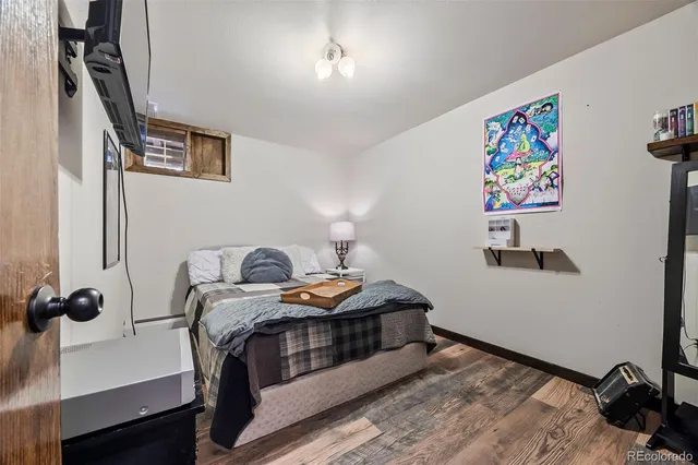 a bathroom with a shower and a mirror