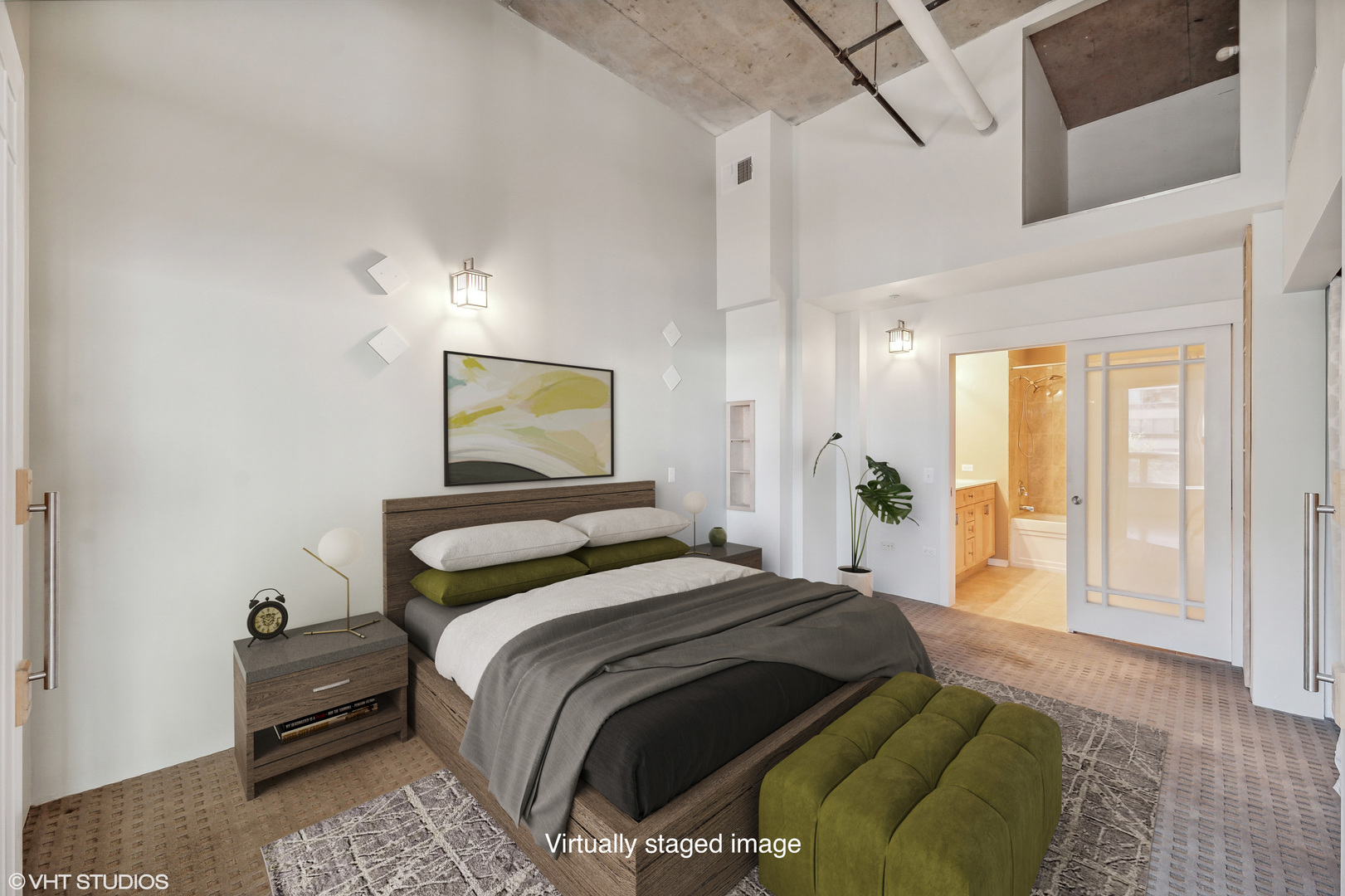 1640 Maple Avenue, Unit 401 Evanston, IL 60201 - Photo 11 of 21 a bedroom with a bed and a mirror