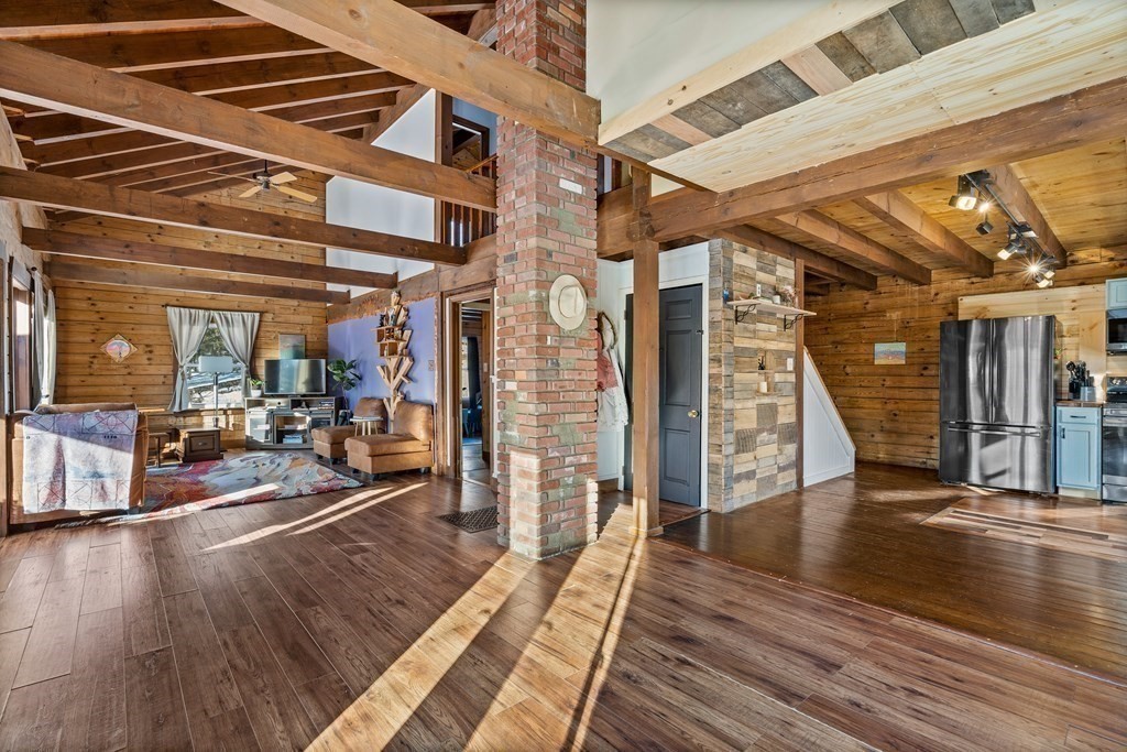 71 NW Road Westhampton, MA 01027 - Photo 12 of 41 a view of a living room with wooden floor