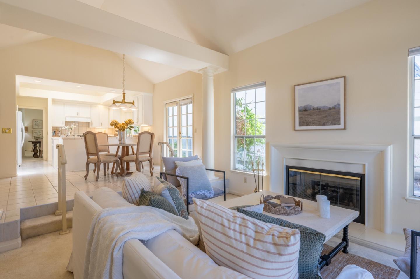 14440 Mountain Quail Road Salinas, CA 93908 - Photo 3 of 30 a living room with furniture a fireplace and a large window