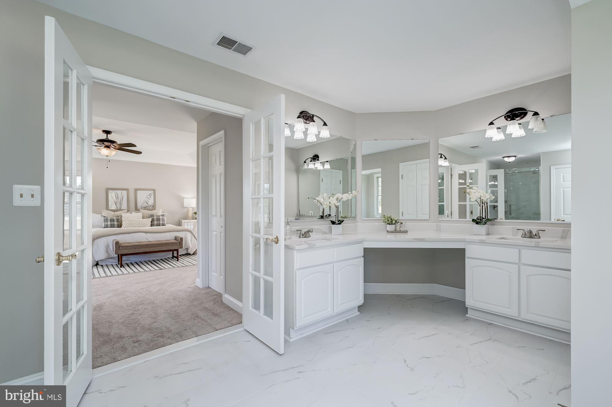 13720 Highland Road Clarksville, MD 21029 - Photo 35 of 61 Owner's Luxury Bath | Dual Vanities.