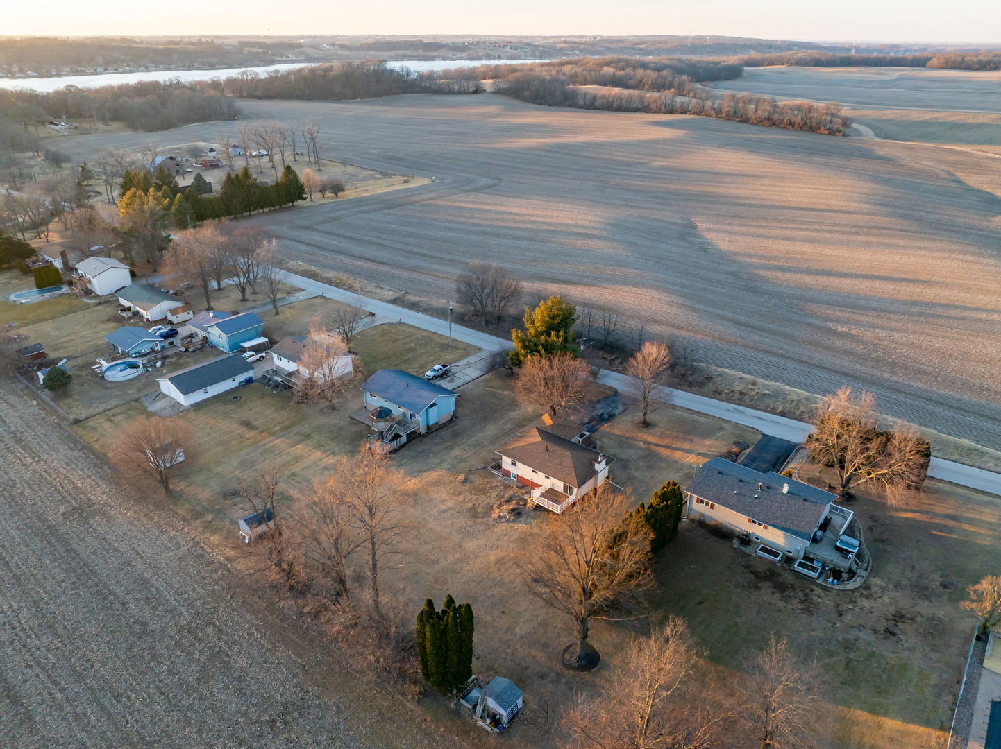 712 Fairfield Road Port Byron, IL 61275 - Photo 39 of 45 an aerial view of a house with a ocean view
