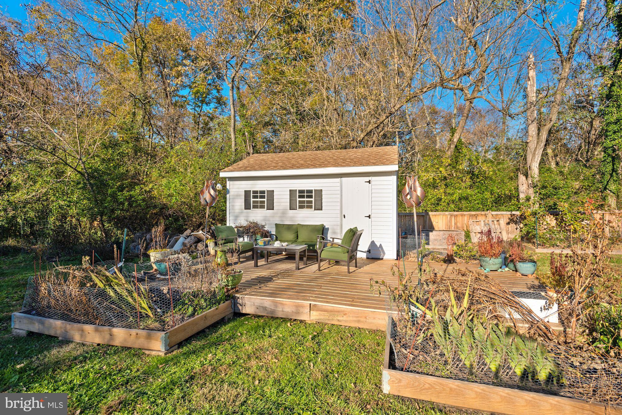 2950 Atoka Road Marshall, VA 20115 - Photo 22 of 29 Machine/tool shed with deck, planters w/ electric