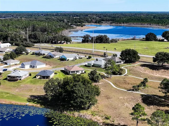 a view of a city with lawn chairs