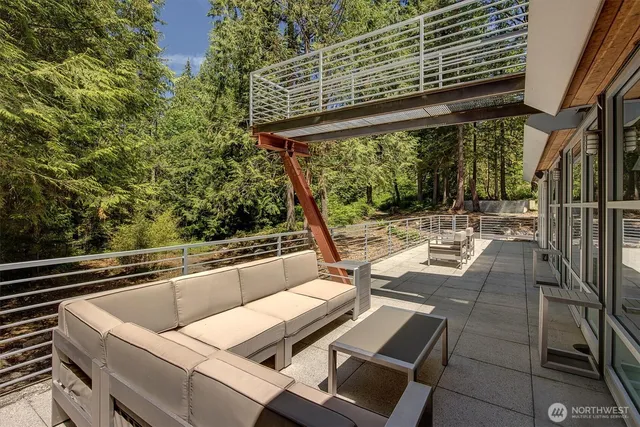 a view of outdoor space yard deck patio and outdoor kitchen