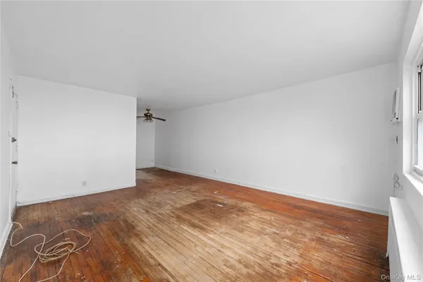 an empty room with a natural light