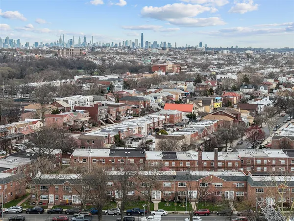 an aerial view of a city