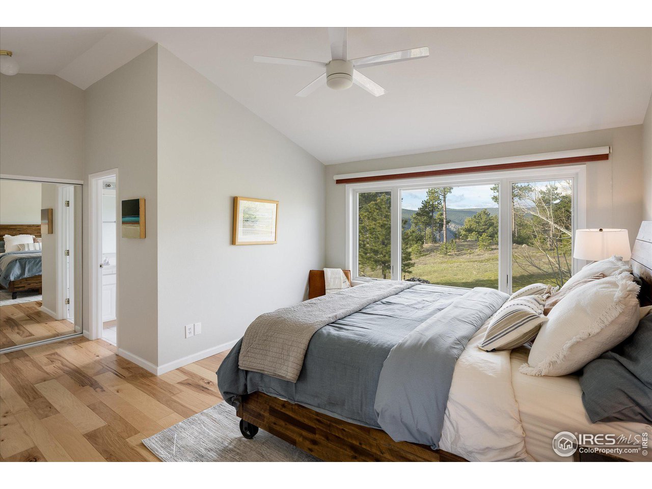 1635 Lost Angel Road Boulder, CO 80302 - Photo 19 of 37 high ceilings and mountain views in the primary bedroom