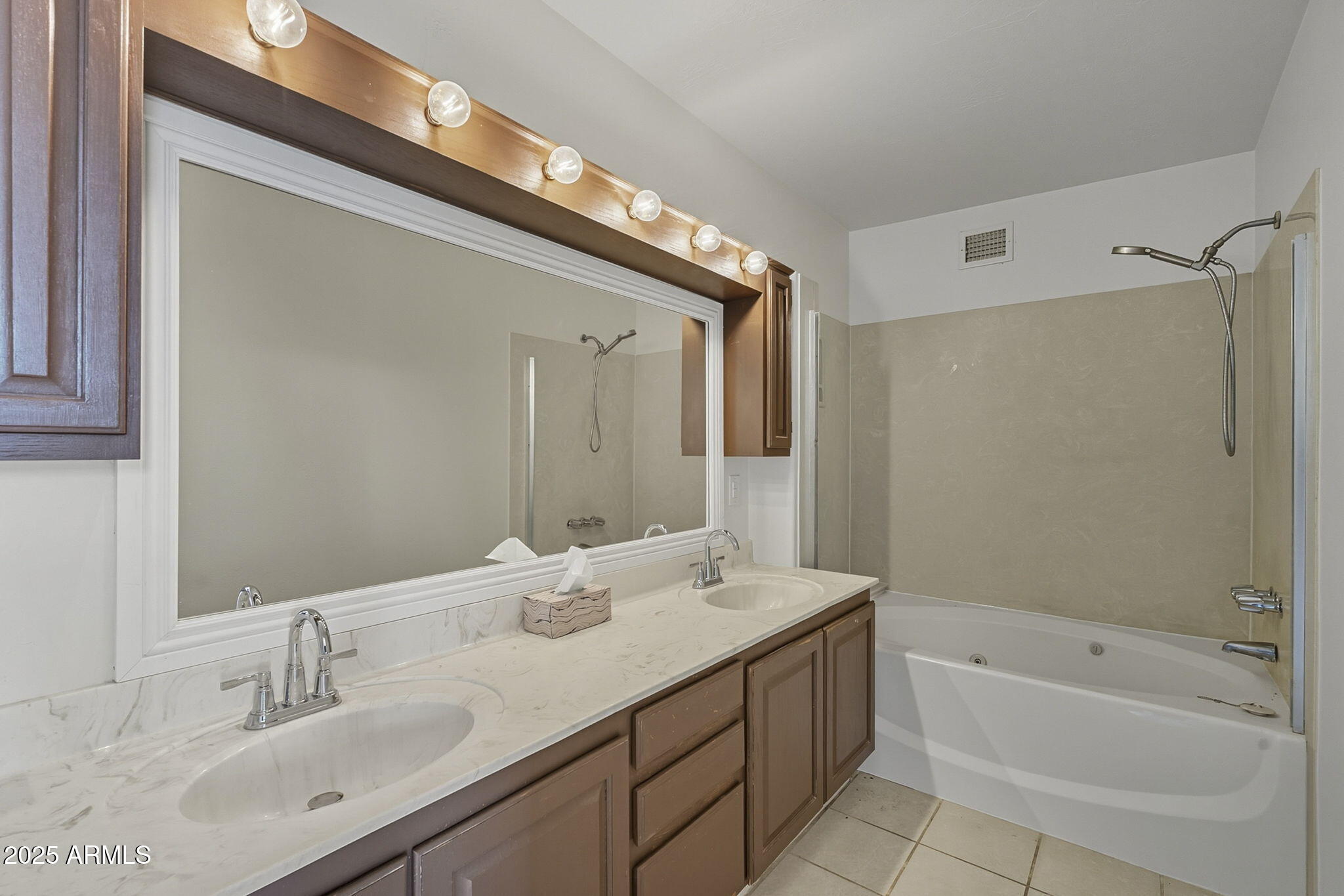 481 West Foothill Street Apache Junction, AZ 85120 - Photo 29 of 50 a bathroom with a tub sink double vanity and mirror