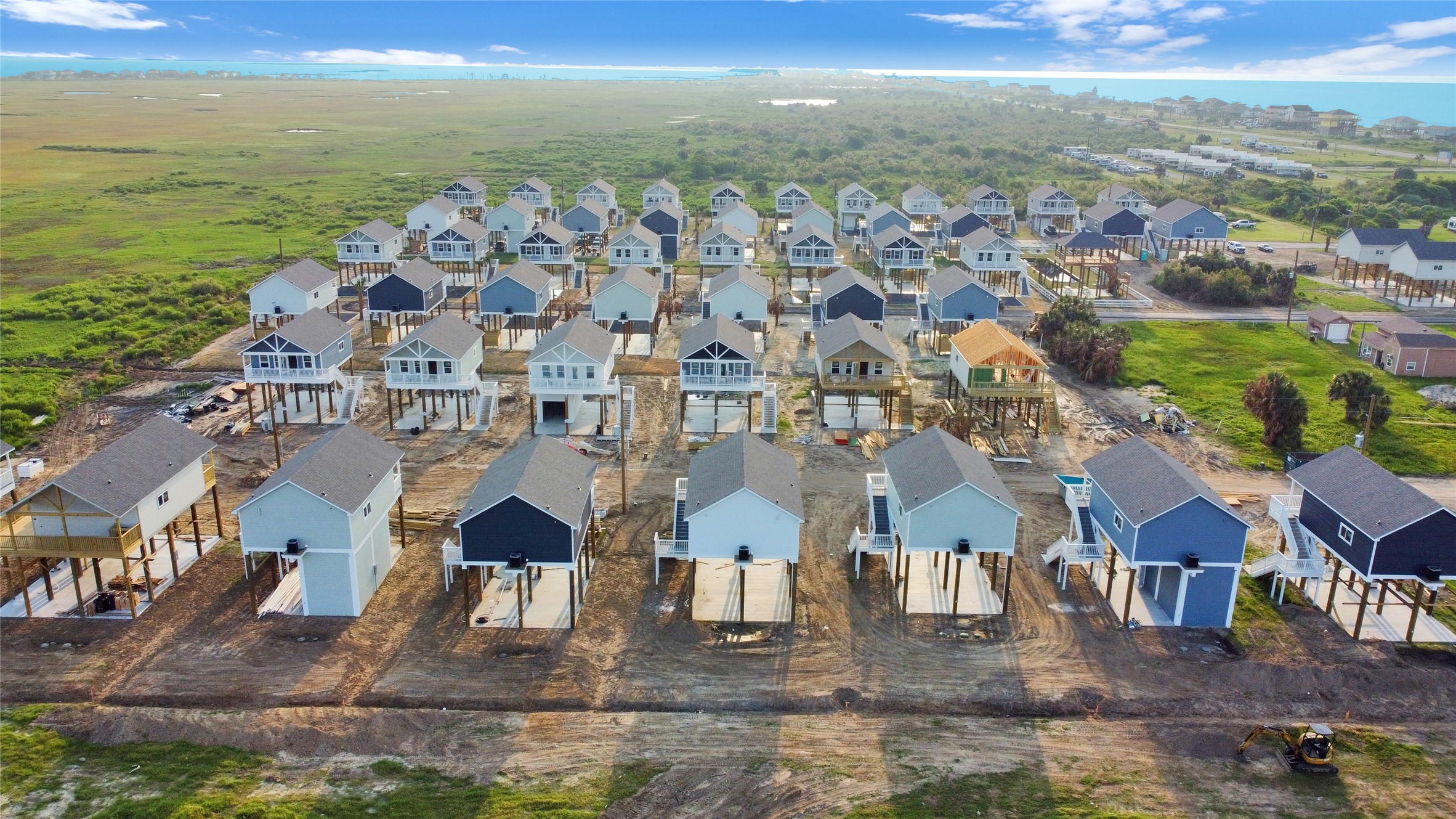 1065 Sunset Circle Crystal Beach, TX 77650 - Photo 6 of 50 an aerial view of residential building with ocean view
