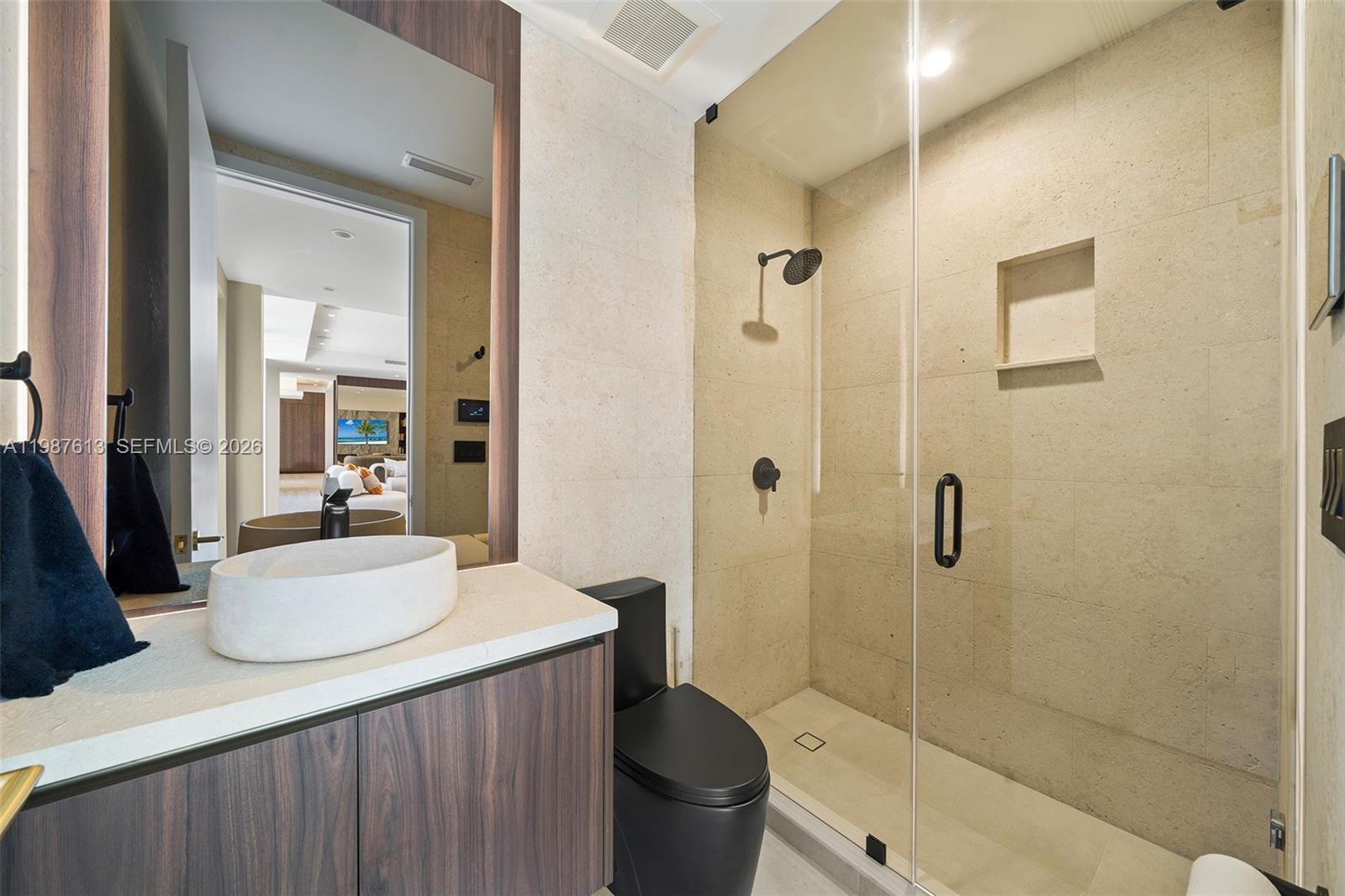 4041 South Le Jeune Road Miami, FL 33133 - Photo 8 of 30 a bathroom with a sink a toilet and shower