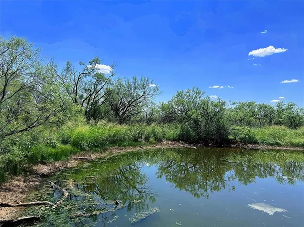 a view of a lake with a house in the background