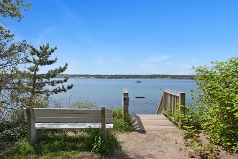 a view of balcony with seating space