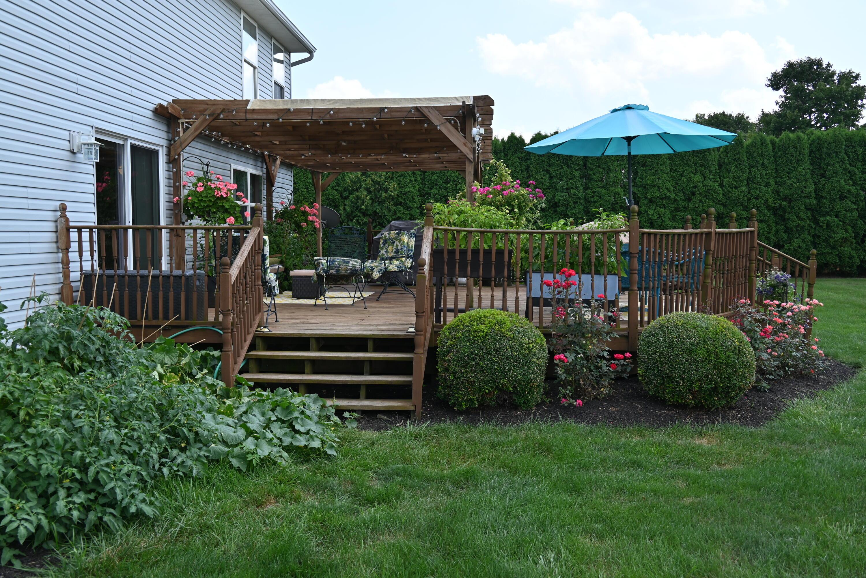 3305 Gooding Road Marion, OH 43302 - Photo 40 of 85 Full view of above grown garden and north steps off deck.