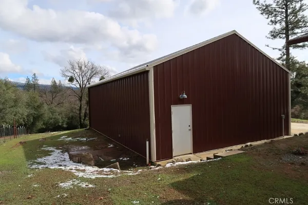 a backyard of a house