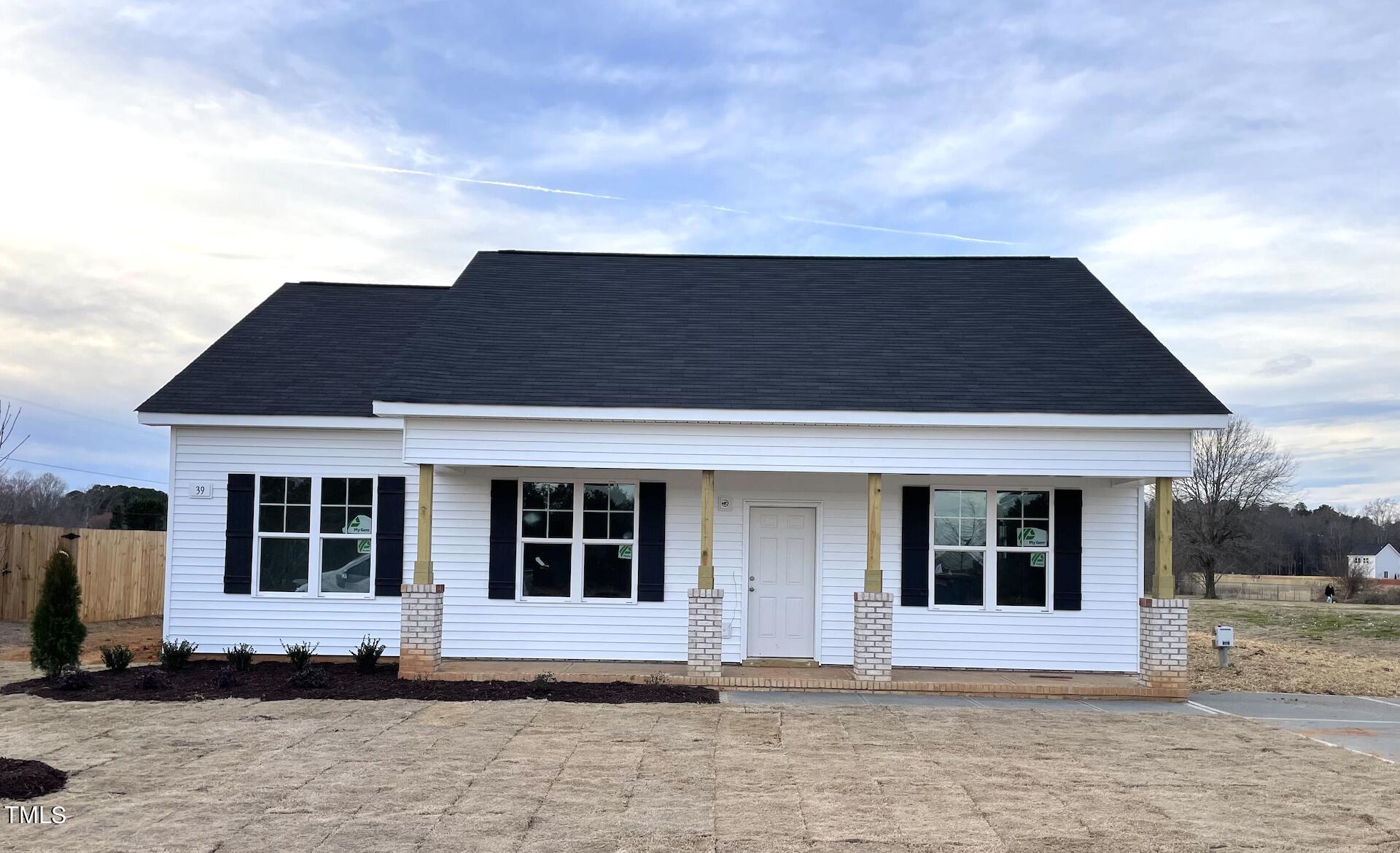 a front view of a house