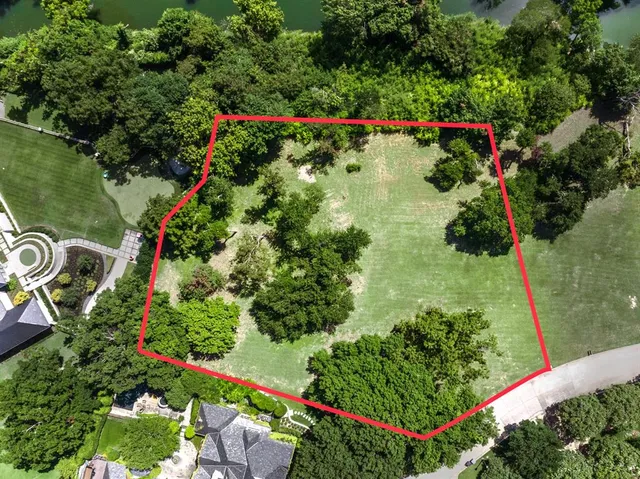 a view of a garden with an outdoor space