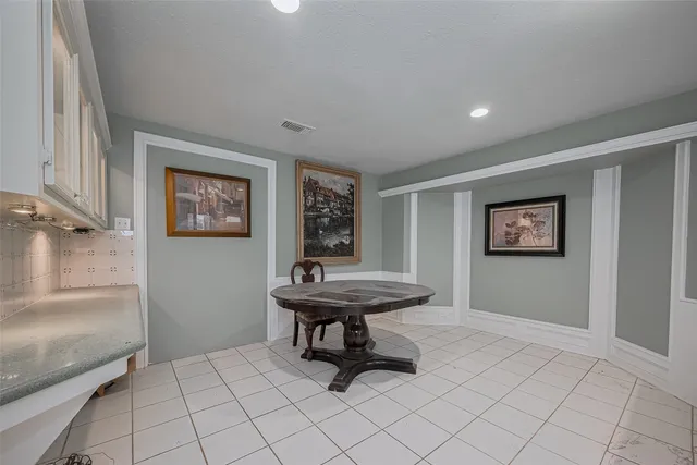 a room with furniture and a table