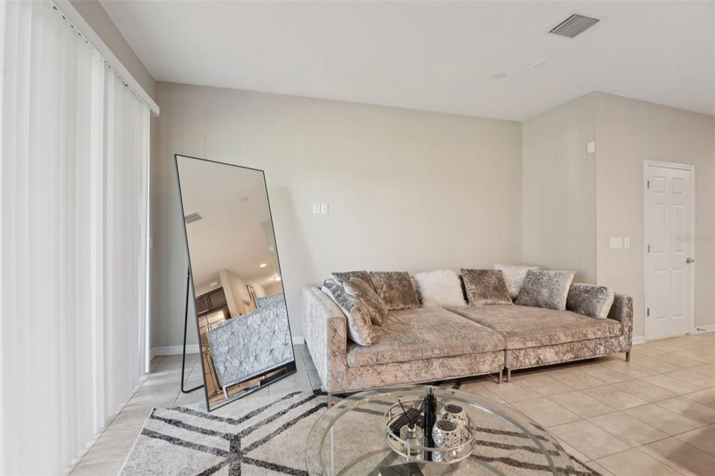 7046 Towne Lake Road Riverview, FL 33578 - Photo 16 of 47 a living room with furniture and a mirror