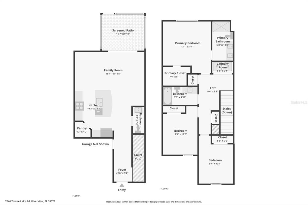 7046 Towne Lake Road Riverview, FL 33578 - Photo 47 of 47 a picture of a floor plan
