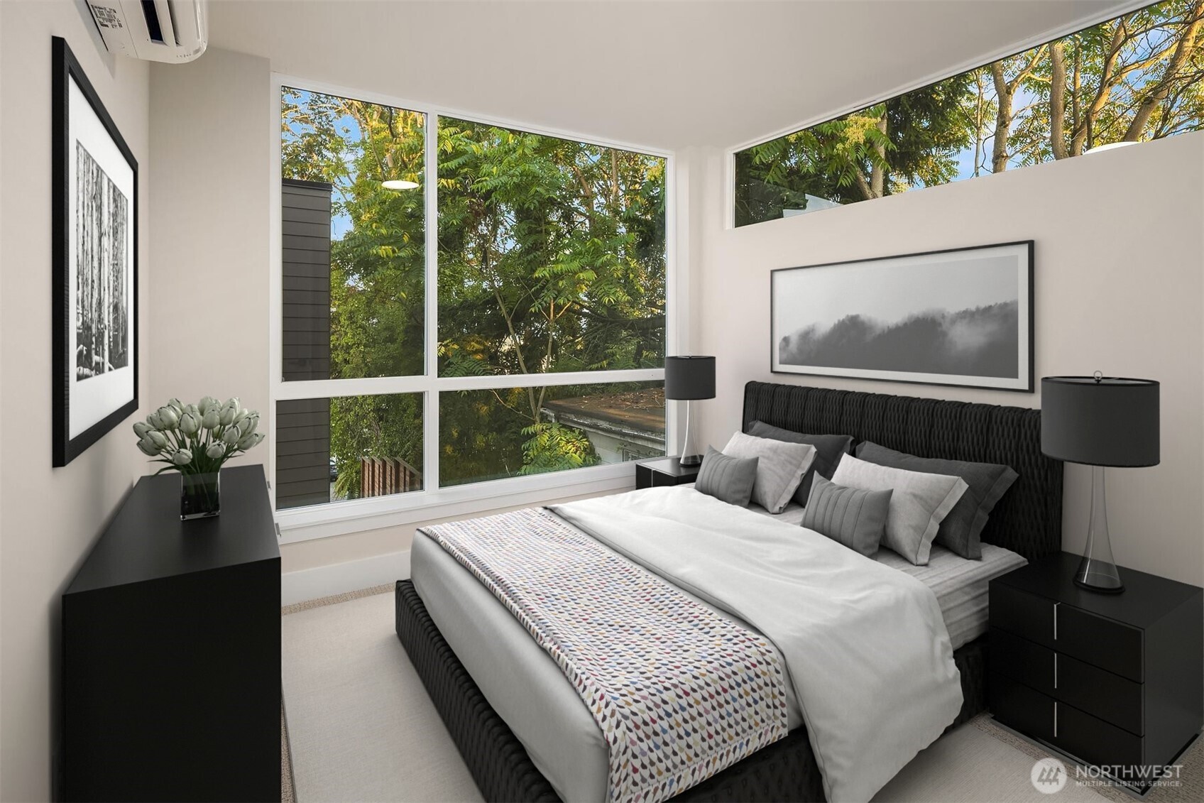 1319 14th Avenue South, Unit A Seattle, WA 98144 - Photo 10 of 27 a bedroom with a bed and a large window