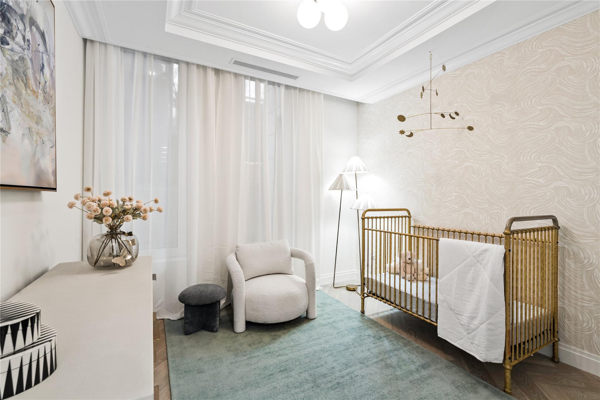 78-29 Austin Street, Unit TH7 Queens, NY 11375 - Photo 11 of 25 Bedroom featuring a raised ceiling and ornamental molding