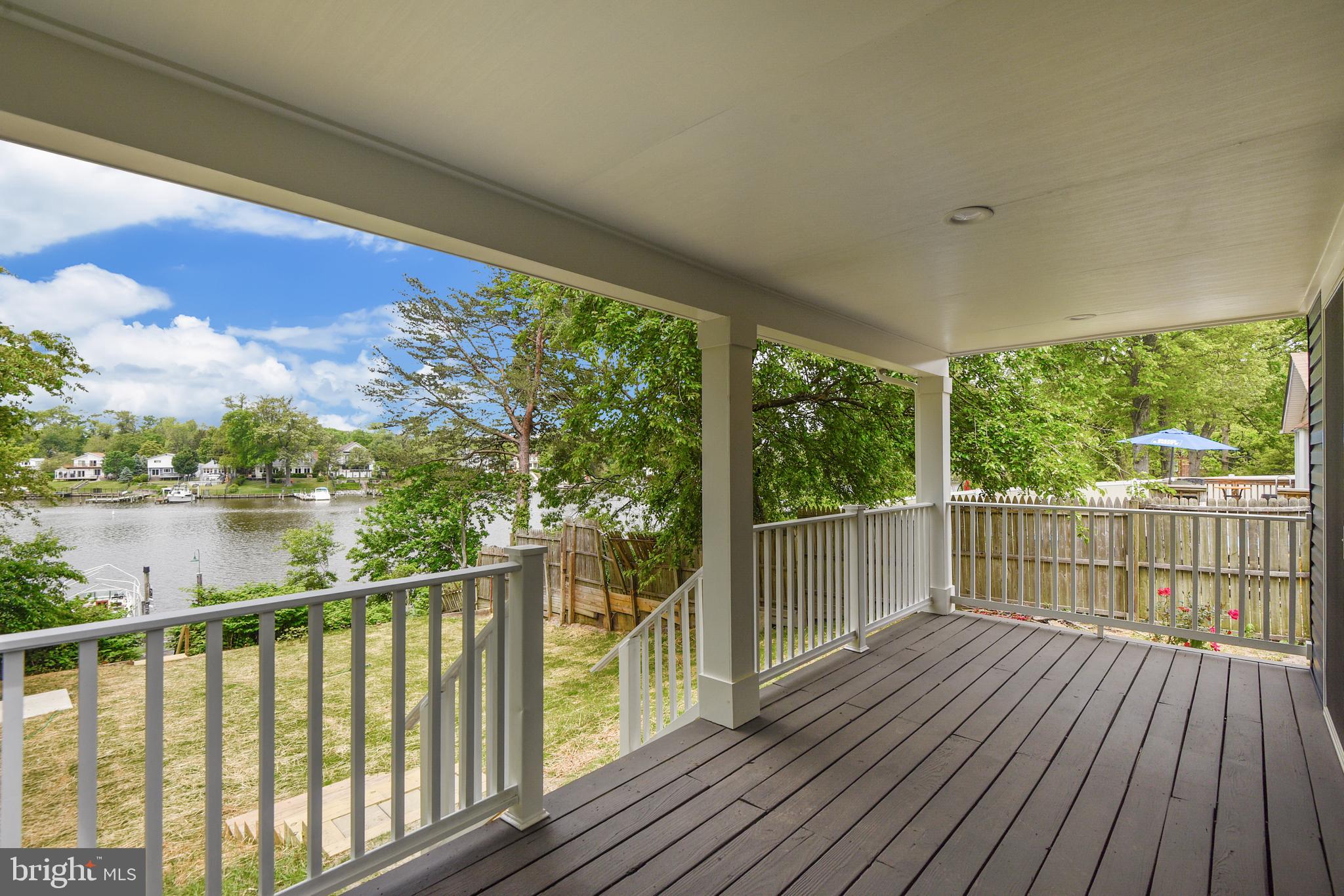 7820 Renshaw Road Pasadena, MD 21122 - Photo 63 of 76 Porch with waterfront view