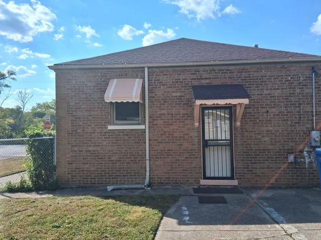 a front view of a house