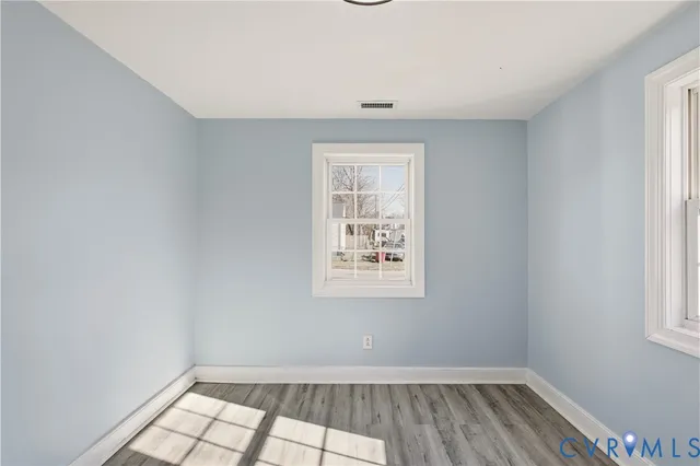 an empty room with a window