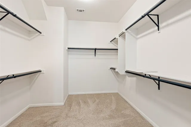 a view of small space with racks on the wall