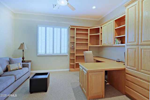 a room with furniture and a window