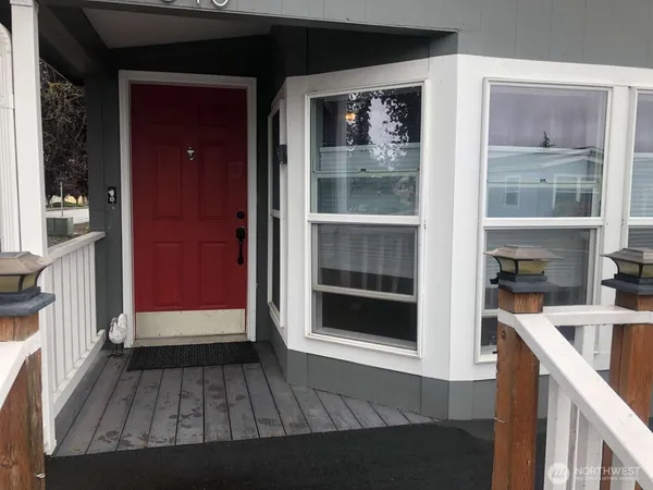 a view of front door of house