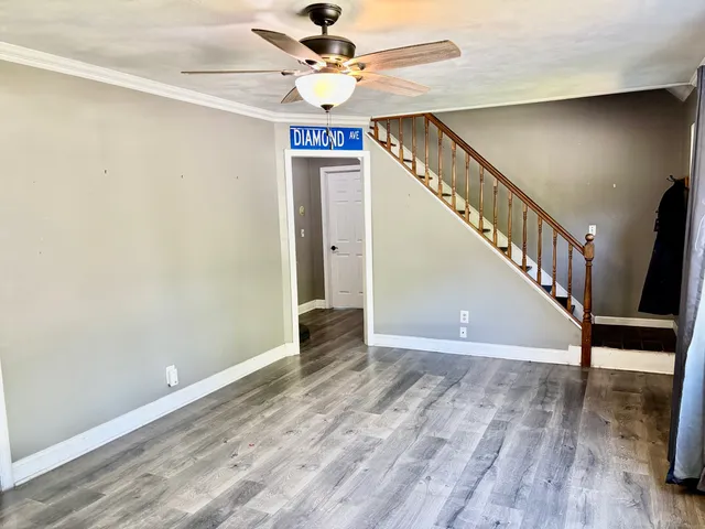 a view of an entryway with a window