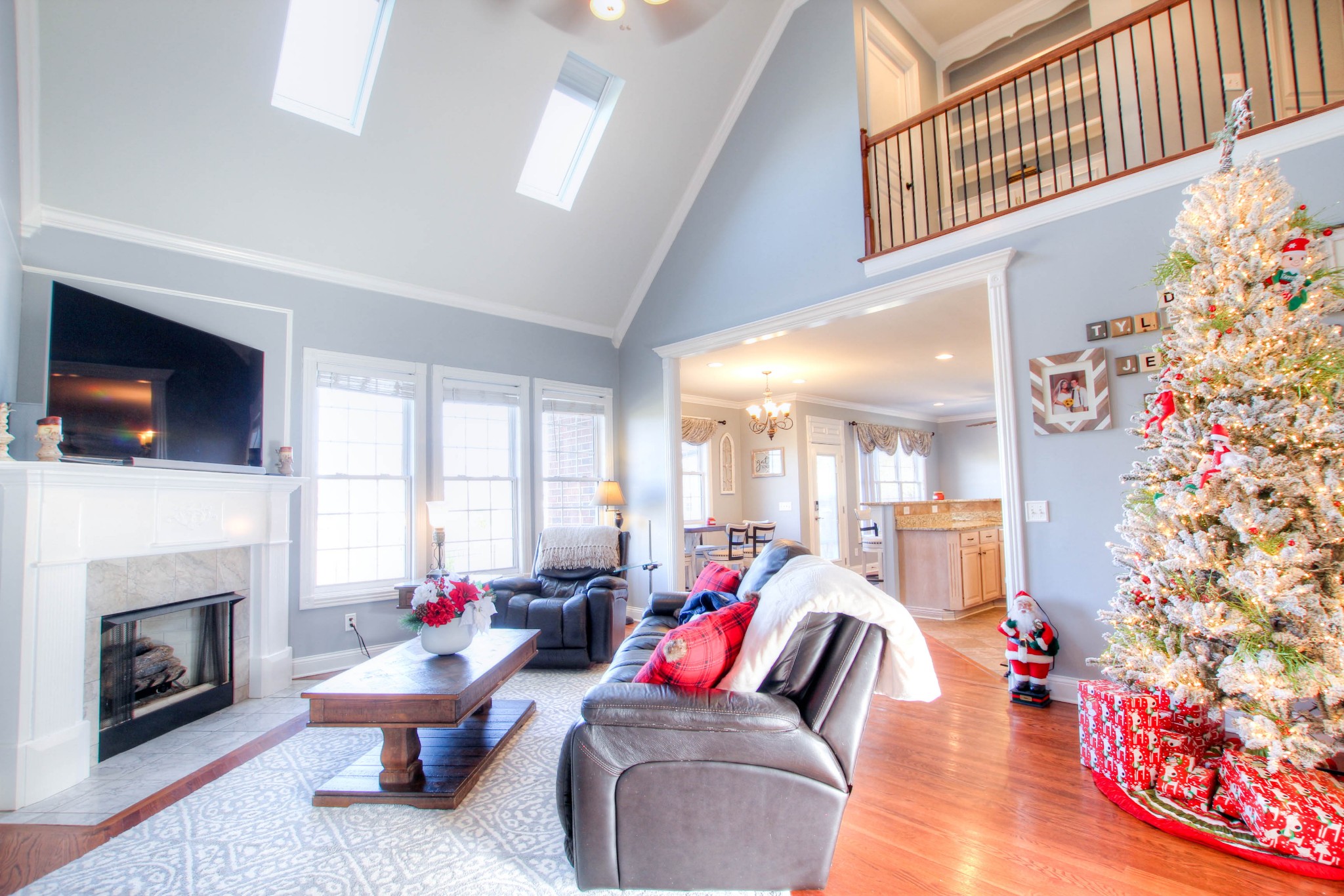 805 Peconic Place Murfreesboro, TN 37130 - Photo 2 of 36 a living room with furniture fireplace and flat screen tv