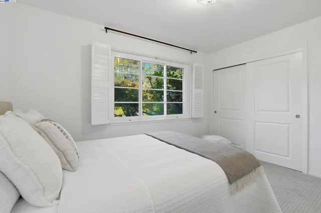 a workspace with furniture and window