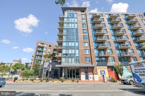 a front view of a multi story building