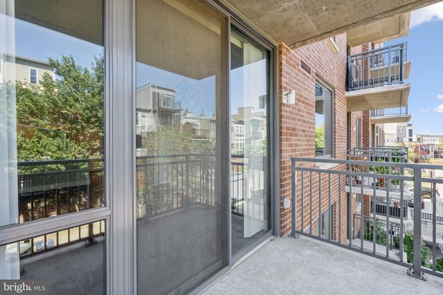 a view of a balcony from door