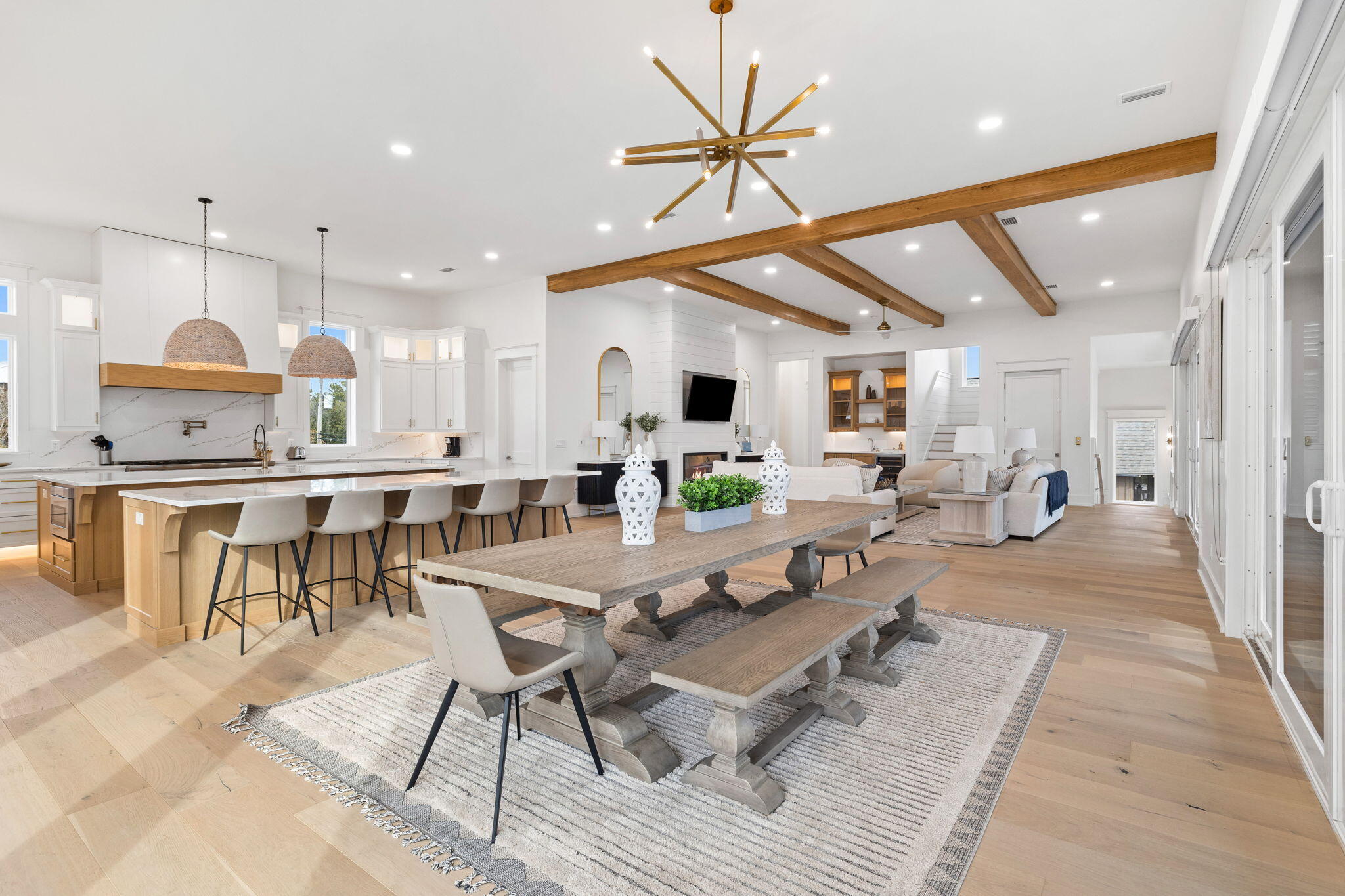 311 Walton Rose Ln Inlet Beach Inlet Beach, FL 32461 - Photo 13 of 90 a living room with lots of furniture and view of kitchen