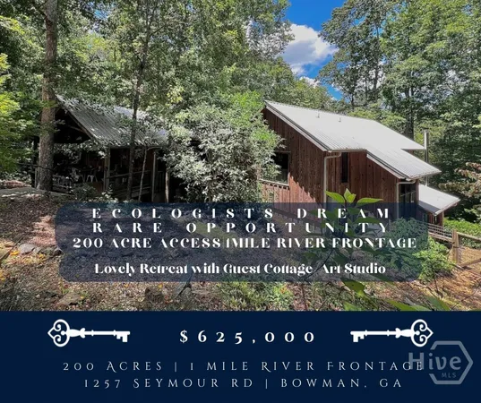 $625,000 | 1257 Seymour Road, Bowman, GA 30624