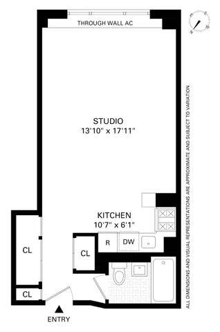 $498,000 | 105 West 13th Street, Unit 15B | West Village