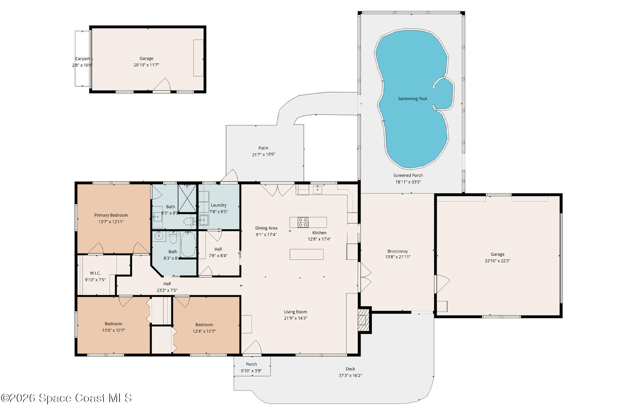 3480 Turtle Mound Road Melbourne, FL 32934 - Photo 69 of 69 Floorplan