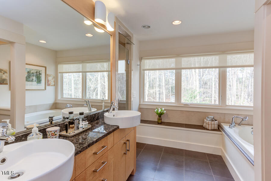 3604 Pasture Road Hillsborough, NC 27278 - Photo 24 of 44 West facing windows allow for glorious sunset views from the soaking tub or steam shower.